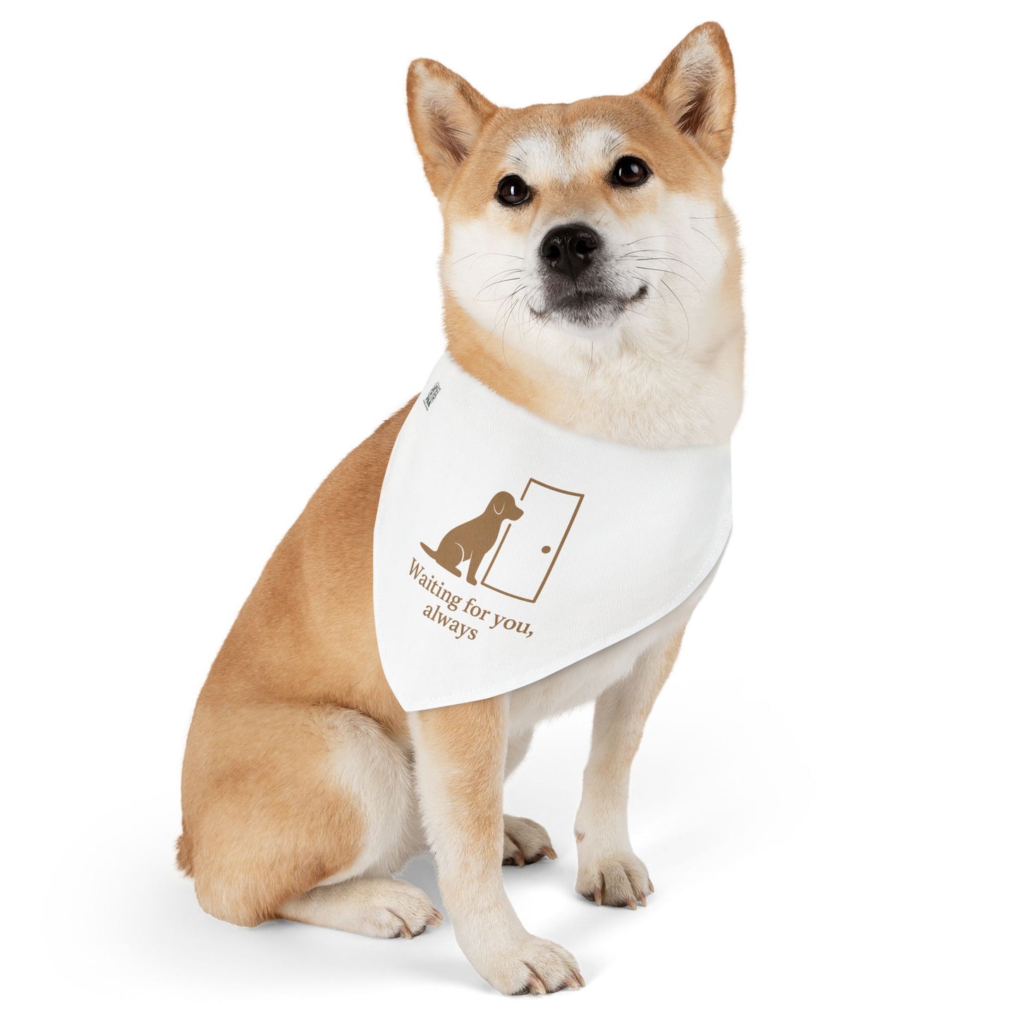 Adorable Pet Bandana Collar - Perfect for Dog Lovers, Gifts for Pets, Dog Accessories, Waiting for You Design, Holiday Wear - Poochie & Katvana