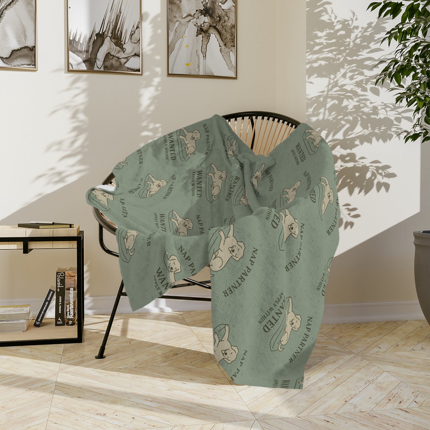 Cozy Velveteen Blanket with 'Self Partnered' Design, Soft Throw, Gift for Friends, Home Decor, Cozy Nights, Stylish Accent