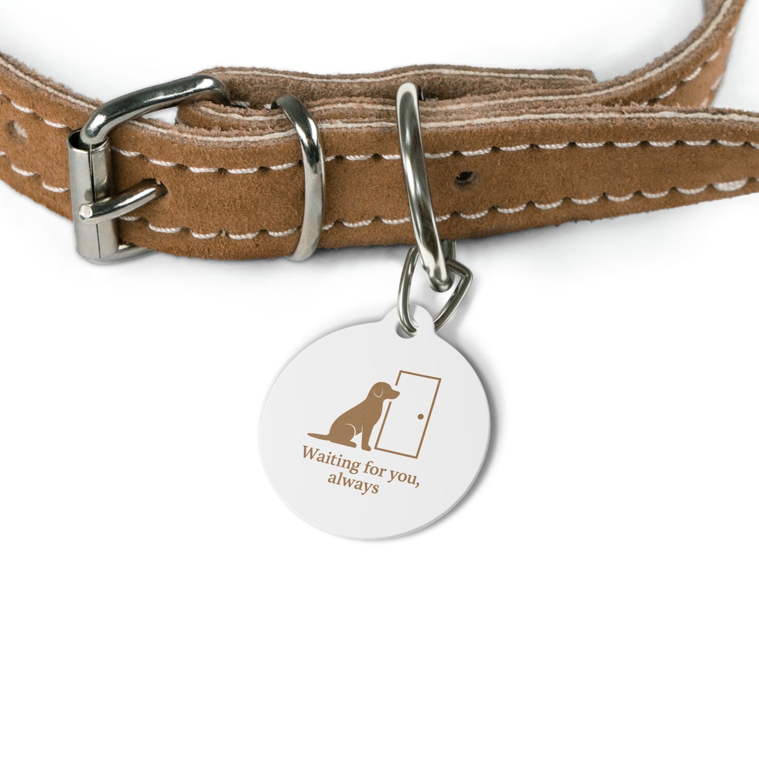 Copy of Thoughtful Pet Tag - "Waiting for You, Always" - Perfect for Dog Lovers, Pet Memorials, Keepsakes, Dog Tags, Gift Ideas - Poochie & Katvana