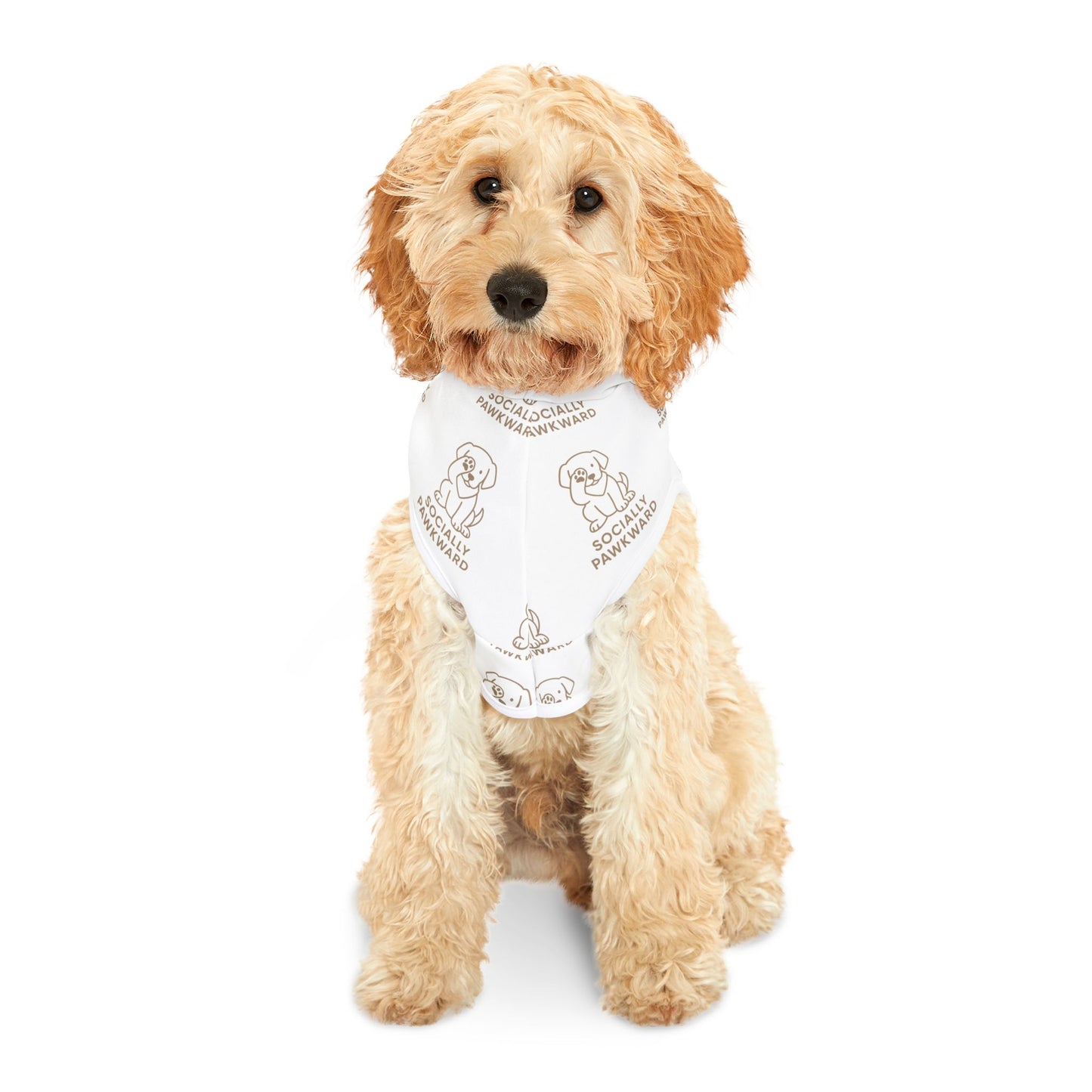 Dog Hoodie - Socially Pawkward Line Art Design