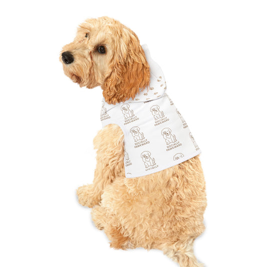 Dog Hoodie - Socially Pawkward Line Art Design